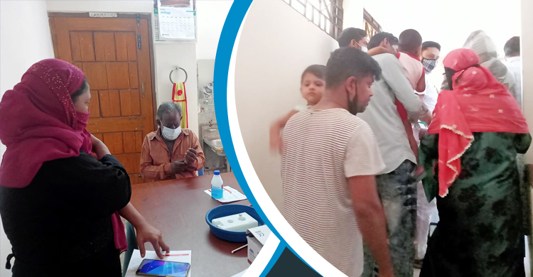 কেন্দ্র ভবনের তৃতীয়তলায়, বিপাকে অসুস্থ-নারী টিকাগ্রহীতারা
