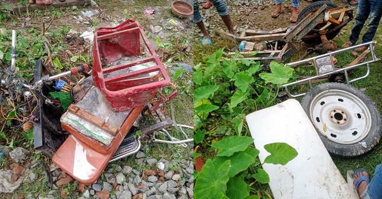 ট্রেনের ধাক্কায় দুমড়ে-মুচড়ে গেলো অটোরিকশা, চালক নিহত