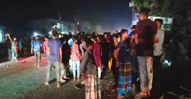 বালুবাহী ট্রাক উল্টে ভ্যান শ্রমিক নিহত