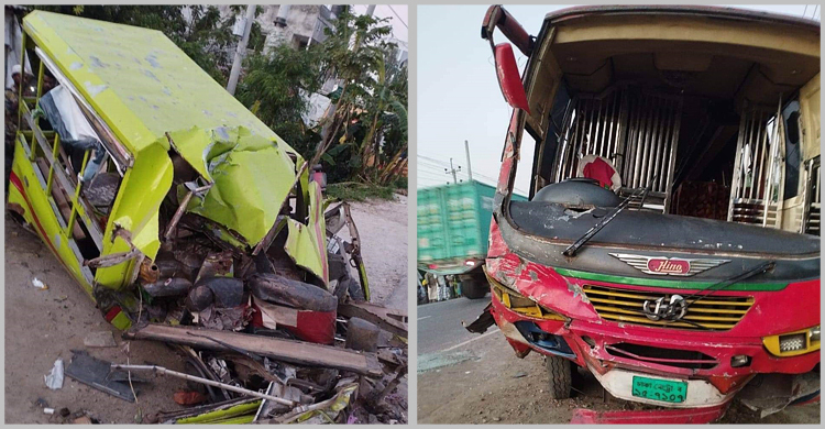 আড়াইহাজারে বাস-লেগুনা মুখোমুখি সংঘর্ষে নিহত ২