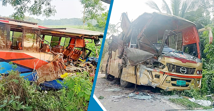 বরগুনায় দুই বাসের মুখোমুখি সংঘর্ষে নিহত ২