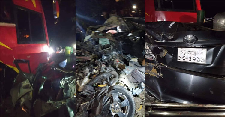 বেপরোয়া শ্যামলীর চাপায় প্রাণ গেল প্রাইভেটকারের তিন যাত্রীর