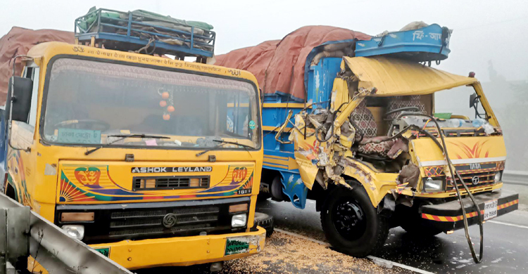 কুয়াশার কারণে সড়ক দুর্ঘটনা, নিহত ১