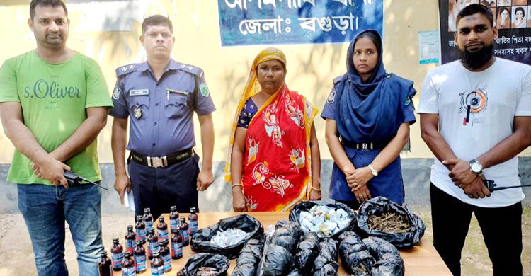 সান্তাহারে ১১ মামলার আসামি মাদক কারবারি শুটকি গ্রেফতার