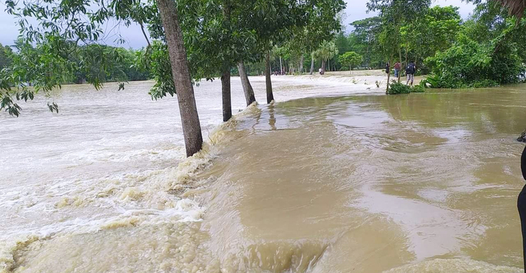 মুহুরী নদীর বাঁধ ভেঙে ফেনীর দুই উপজেলায় ১০ গ্রাম প্লাবিত