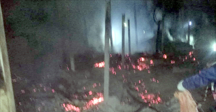 গোয়ালঘরে দেওয়া কয়েলের আগুনে পুড়লো ৬ ঘর