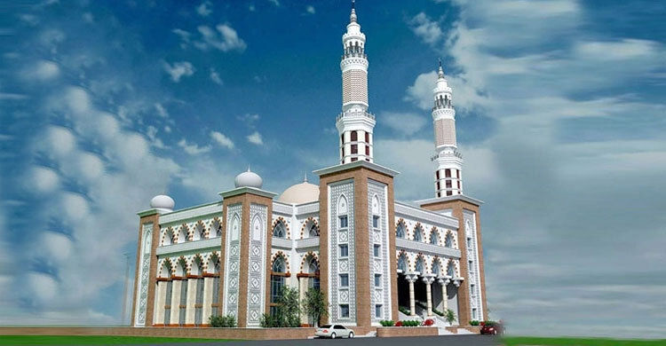 নববির আদলে ময়মনসিংহের চরে মসজিদ