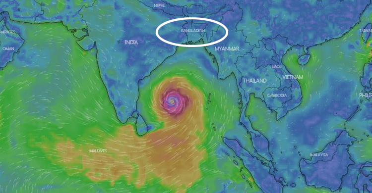 প্রবল ঘূর্ণিঝড়ে রূপ নিল ‘আম্ফান’