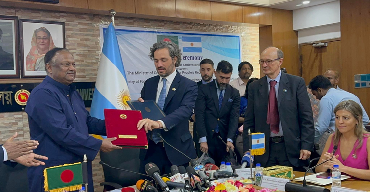 বাণিজ্য বাড়াতে বাংলাদেশ ও আর্জেন্টিনার মধ্যে চুক্তি