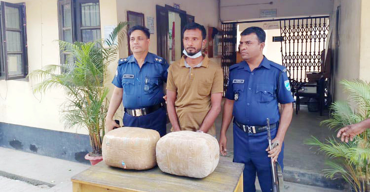 বাসচালকের রান্না ঘরে ১০ কেজি গাঁজা