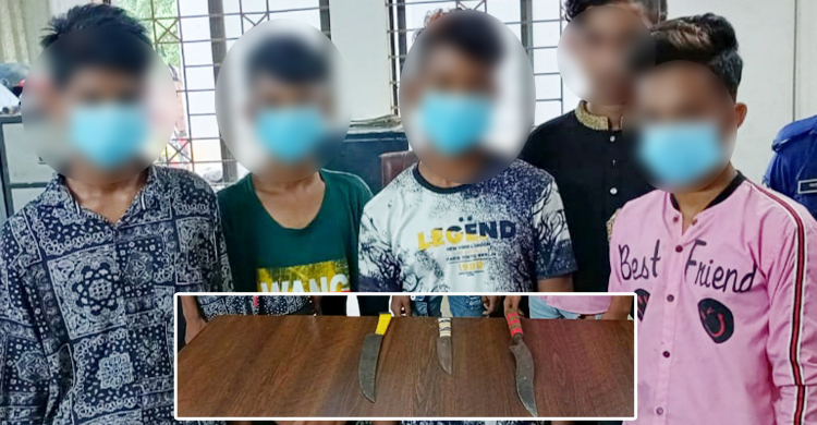 ফতুল্লায় দেশীয় অস্ত্রসহ ৫ কিশোর গ্রেফতার