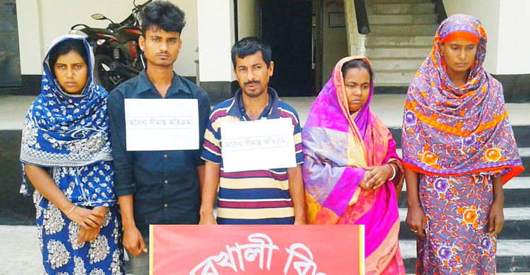 অবৈধভাবে ভারতে যাওয়ার চেষ্টা, বিজিবির হাতে ৬ বাংলাদেশি আটক