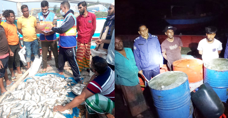 পৃথক অভিযানে উদ্ধার ১৫ মণ ডিজেলসহ তিনশ কেজি জাটকা