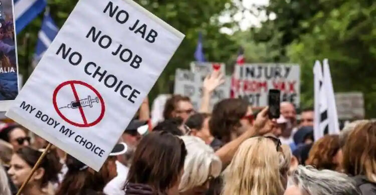 Thousands protest vaccine mandates in Australian capital