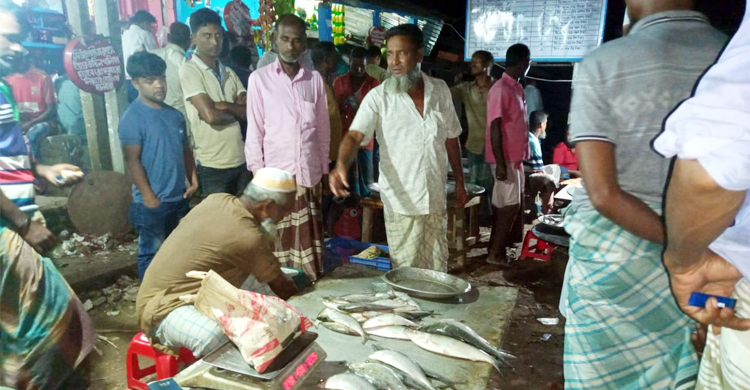 পায়রার ইলিশ বিক্রি হচ্ছে পাড়েই