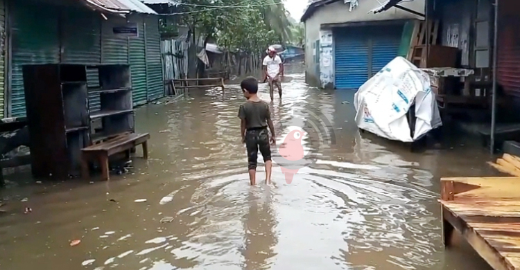 জোয়ারে দিনে-রাতে তলিয়ে যাচ্ছে মোড়েলগঞ্জের ১০ গ্রাম ও পৌর শহর