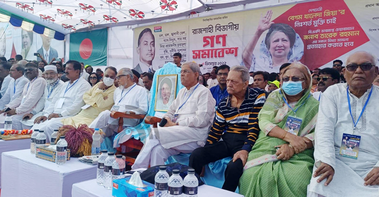 মঞ্চে মির্জা ফখরুল