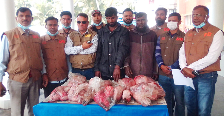 হরিণের মাংসসহ আরও দুই শিকারি আটক