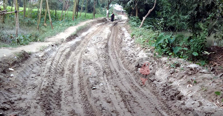 সড়ক খুঁড়েই ঠিকাদার উধাও, সীমাহীন দুর্ভোগ গ্রামবাসীর