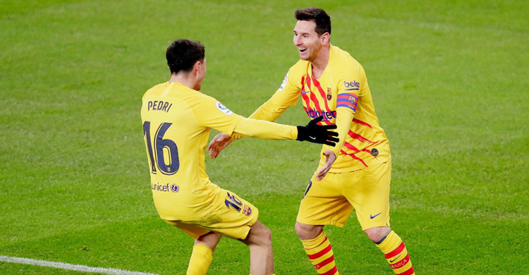 মেসির জোড়া গোলে বার্সার দুর্দান্ত জয়