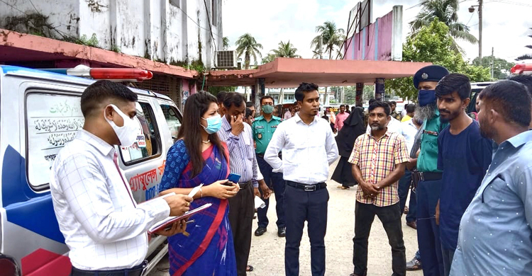 বরিশাল মেডিকেল চত্বরে ৪ অ্যাম্বুলেন্সচালককে লাখ টাকা জরিমানা