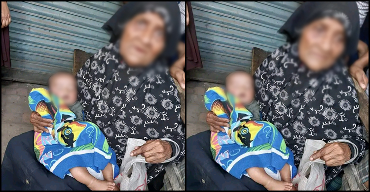 ভিক্ষুকের কোলে ৬ মাসের শিশু রেখে পালালেন মা