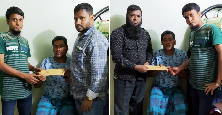 অসুস্থ রেমিট্যান্সযোদ্ধাকে বিমান টিকিট হস্তান্তর