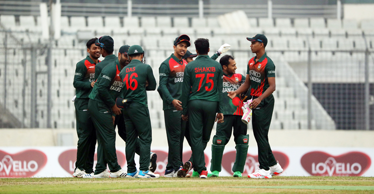 ১২২ রানেই ওয়েস্ট ইন্ডিজকে থামিয়ে দিল টাইগাররা