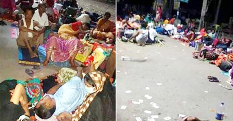 পেট্রাপোলে দু’দিন ধরে রাস্তায় রাত কাটাচ্ছেন বাংলাদেশি যাত্রীরা