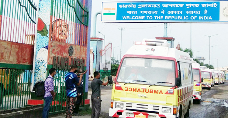 উপহারের শেষ চালানের ৯ অ্যাম্বুলেন্স এখন বেনাপোলে