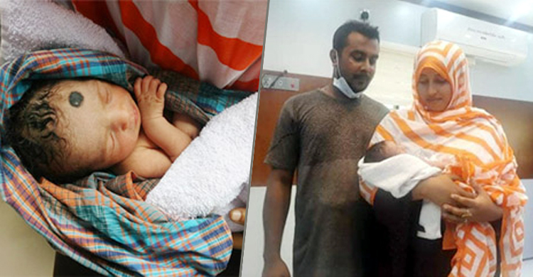রাস্তায় পড়ে থাকা নবজাতক পেল বাবা-মা