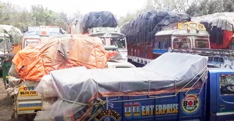 বেনাপোলের ওপারে আটকে আছে ৭ হাজার পণ্যবাহী ট্রাক