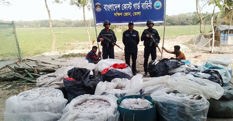 মেঘনায় যাত্রীবাহী লঞ্চে ৭০ মণ জাটকা