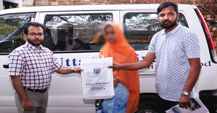 বাবা হারানো বীথির পড়ালেখার দায়িত্ব নিলো উত্তরা ইউনিভার্সিটি