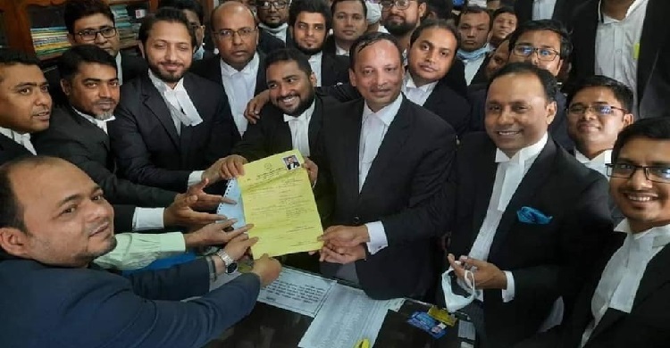 জাতীয়তাবাদী আইনজীবী ঐক্য প্যানেলের মনোনয়ন দাখিল