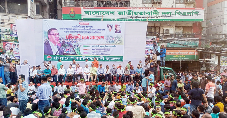 ঢাবিতে ছাত্রলীগের হামলা: নয়াপল্টনে ছাত্রদলের প্রতিবাদ সমাবেশ