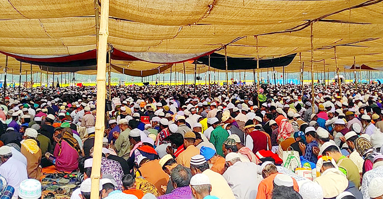 ধুনটে আখেরি মোনাজাতে শেষ হলো ইজতেমা