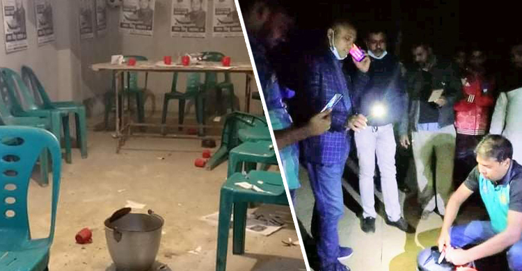 গভীর রাতে আ’লীগ প্রার্থীর বাড়ি ও অফিসে ককটেল হামলা