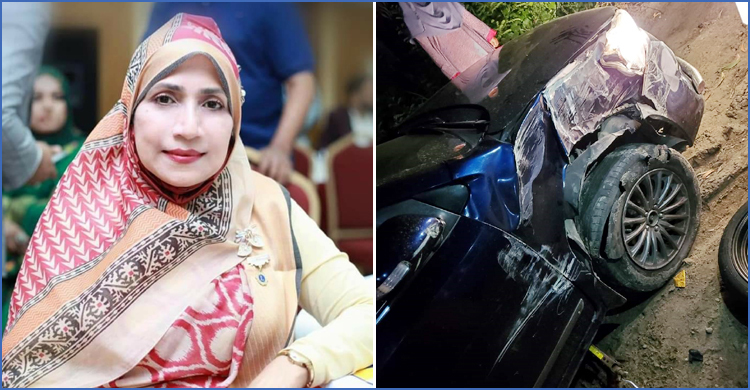 দুর্ঘটনার কবলে এমপি শিউলি আজাদের গাড়ি