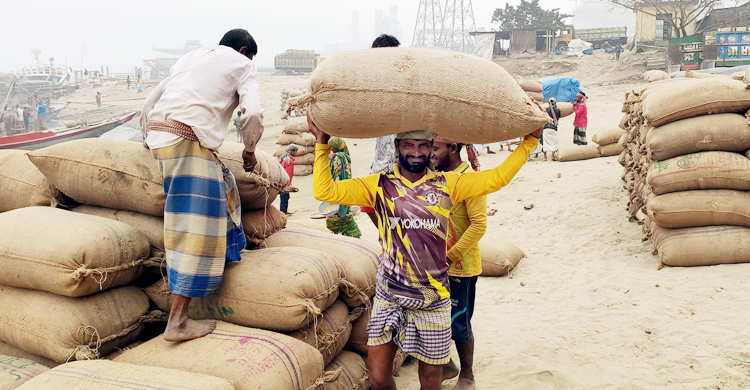 পূর্বাঞ্চলের সবচেয়ে বড় ধানের হাটে ক্রেতা সংকট