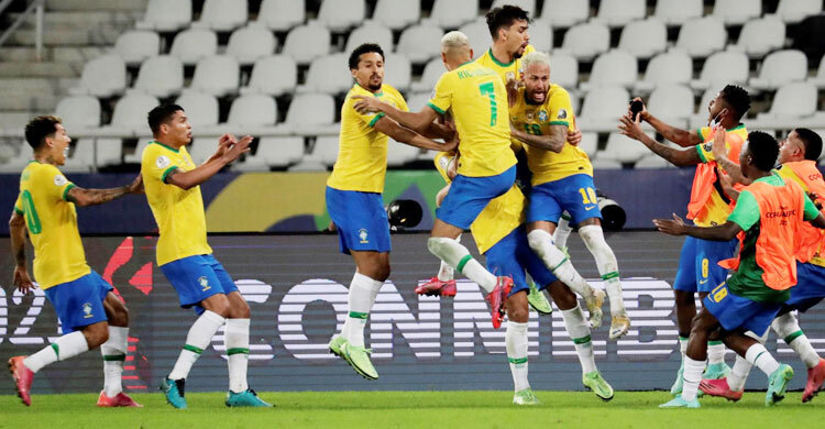 Brazil nets last-gasp goal to beat Colombia at Copa America