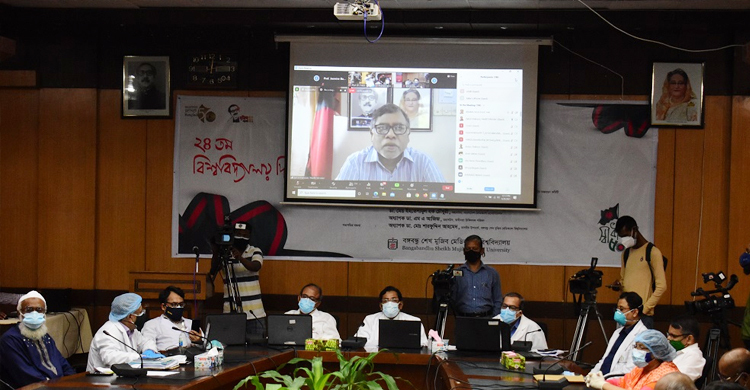 বিএসএমএমইউতে গবেষণা কার্যক্রম বাড়ানোর তাগিদ স্বাস্থ্যমন্ত্রীর