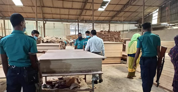 লাইসেন্স না থাকায় ২ প্লাইউড কোম্পানিকে জরিমানা ২ লাখ