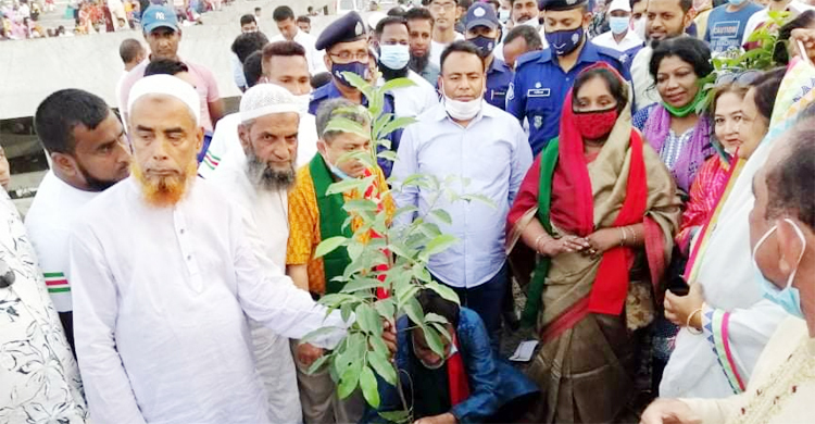 বঙ্গবন্ধুর জন্মদিনে ১০০ চারাগাছ রোপণ মেয়র আইভীর