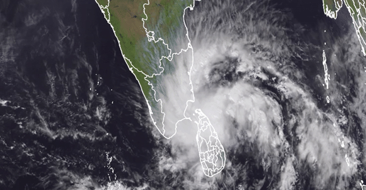 শ্রীলঙ্কায় তাণ্ডব শেষে ভারতের পথে ঘূর্ণিঝড় বুরেভি