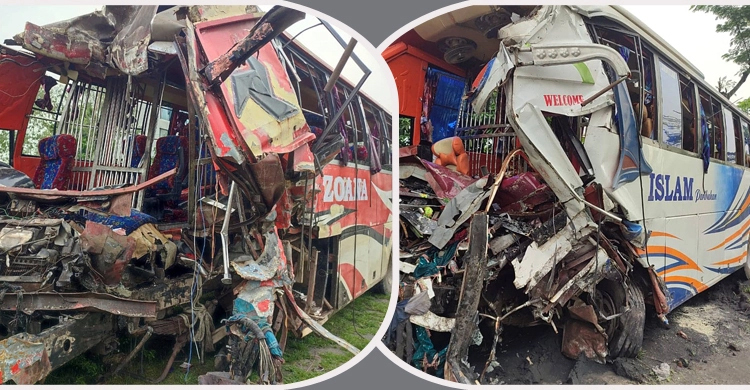 9 killed as 2 buses collide in Rangpur