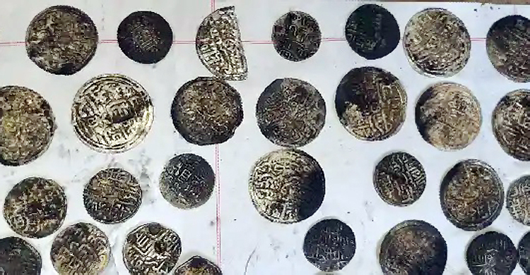 মাটি খুঁড়তে গিয়ে মিললো পাকিস্তান আমলের ধাতব মুদ্রা