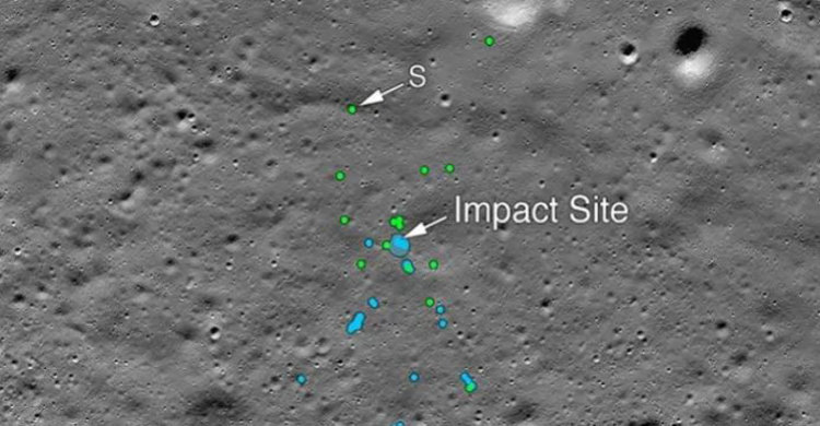 Chandrayaan-2 Moon landers's debris found