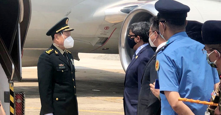 Chinese Defence Minister arrives in Dhaka