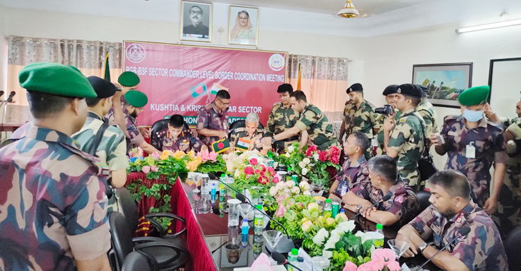 চুয়াডাঙ্গায় বিজিবি-বিএসএফ সীমান্ত বৈঠক